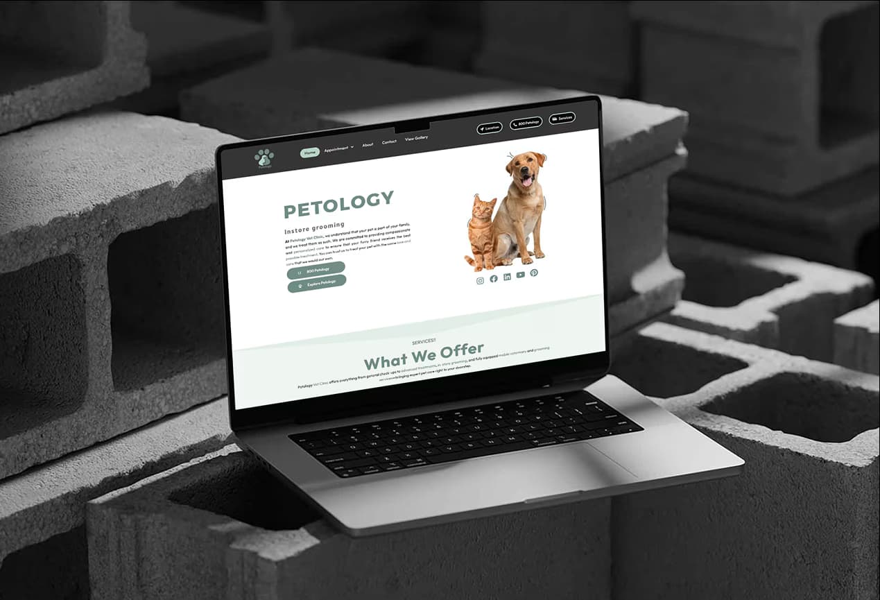 Petology custom website design