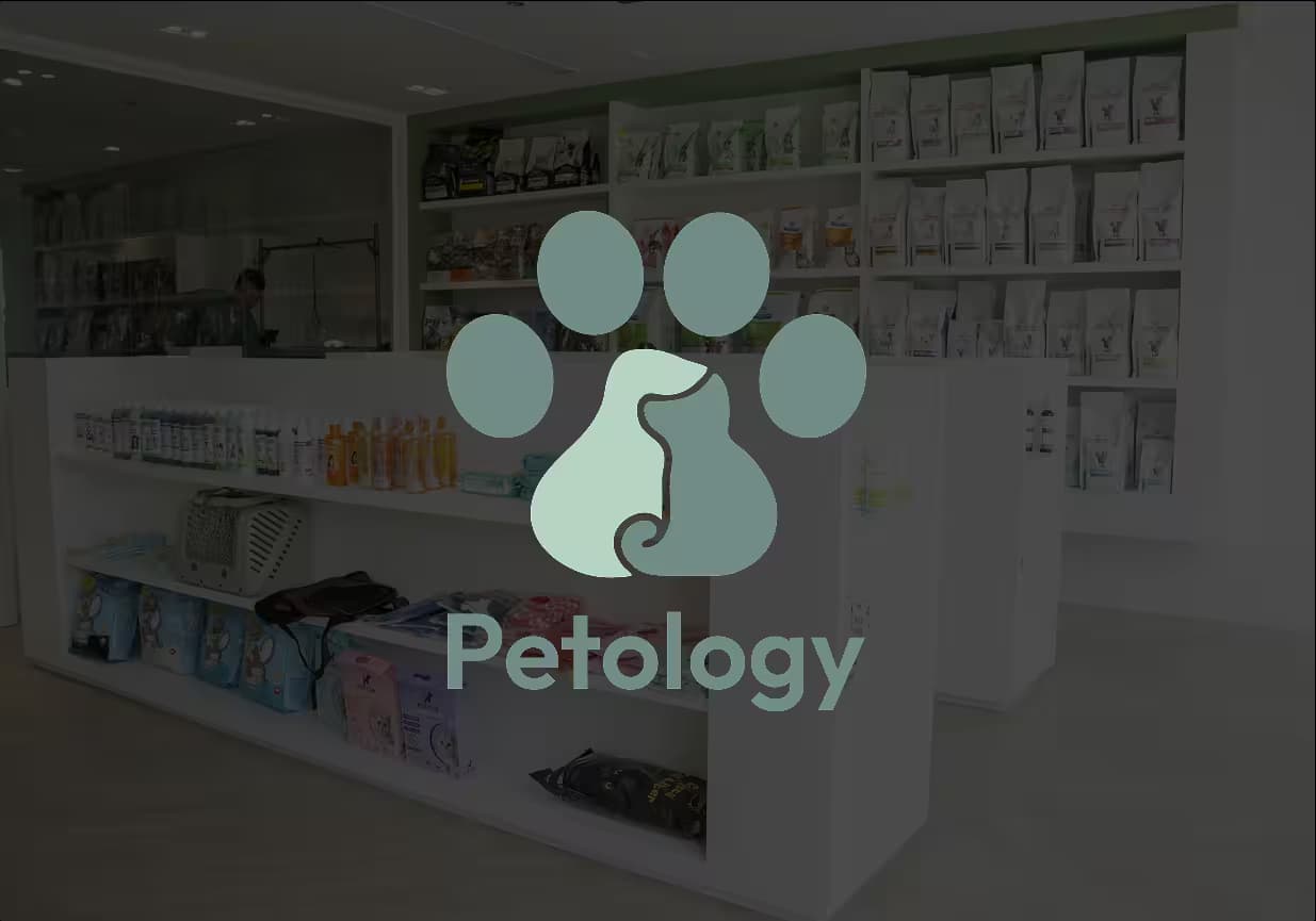 Petology logo on wall